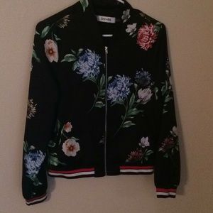 DOBE floral collarless jacket